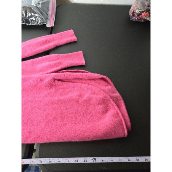 Halogen Women Pink Cashmere Wool Blend Sweater Size Small Soft Cozy Winter Fuzzy - Picture 8 of 9